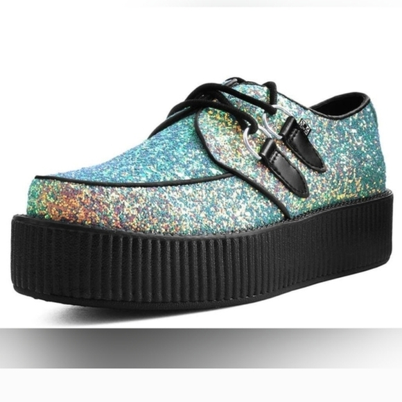 tuk Shoes - TUK Glitter Platform Shoes - Multicolor and Black